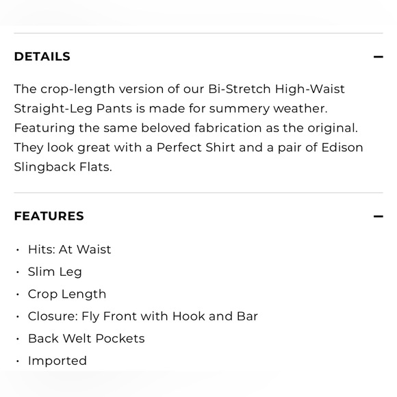 Talbots flat front Chelsea capris - Picture 5 of 5